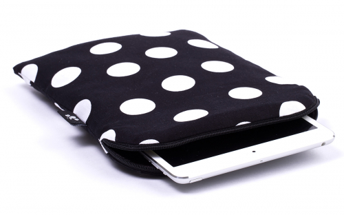 Schwarze Polka iPad mini Hülle